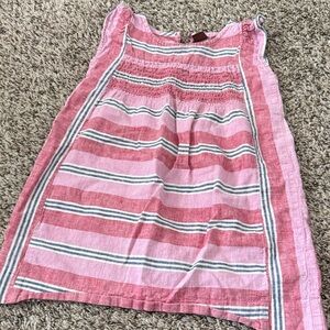 Pink and White Striped Sleeveless Top